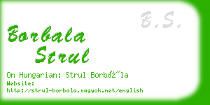 borbala strul business card